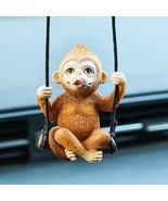 Cute Swinging Monkey Car Mirror Hanging Accessories Fun Interior Rearvie... - $23.50