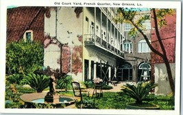 Old Court Yard French Quarter New Orleans Louisiana Postcard - £5.41 GBP