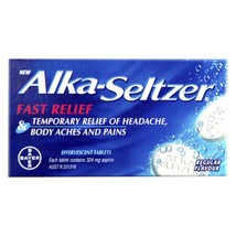 Alka Seltzer for headache, hangover and fever x 10 effervescent tablets, Bayer - £14.25 GBP
