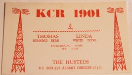 Vintage CB Ham radio Amateur Card KCR 1901 Albany Oregon QSL  - $4.94