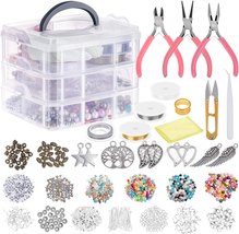 Cridoz Jewelry Making Supplies, Jewelry Making Tools Kit with Jewelry Pl... - £38.64 GBP