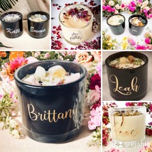 Personalised Botanical &amp; Crystal Soy Candle - £33.54 GBP