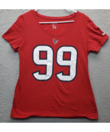 NFL Houston Texans Nike T Shirt Football J.J Watt 99 Women&#39;s M Red Athel... - $25.28 CAD