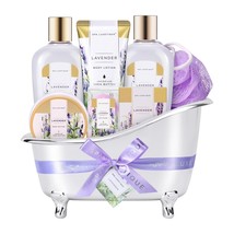 Spa Gifts for Women - Spa Luxetique Gift Baskets for Women, 8 Pcs Lavender Bath - £26.51 GBP