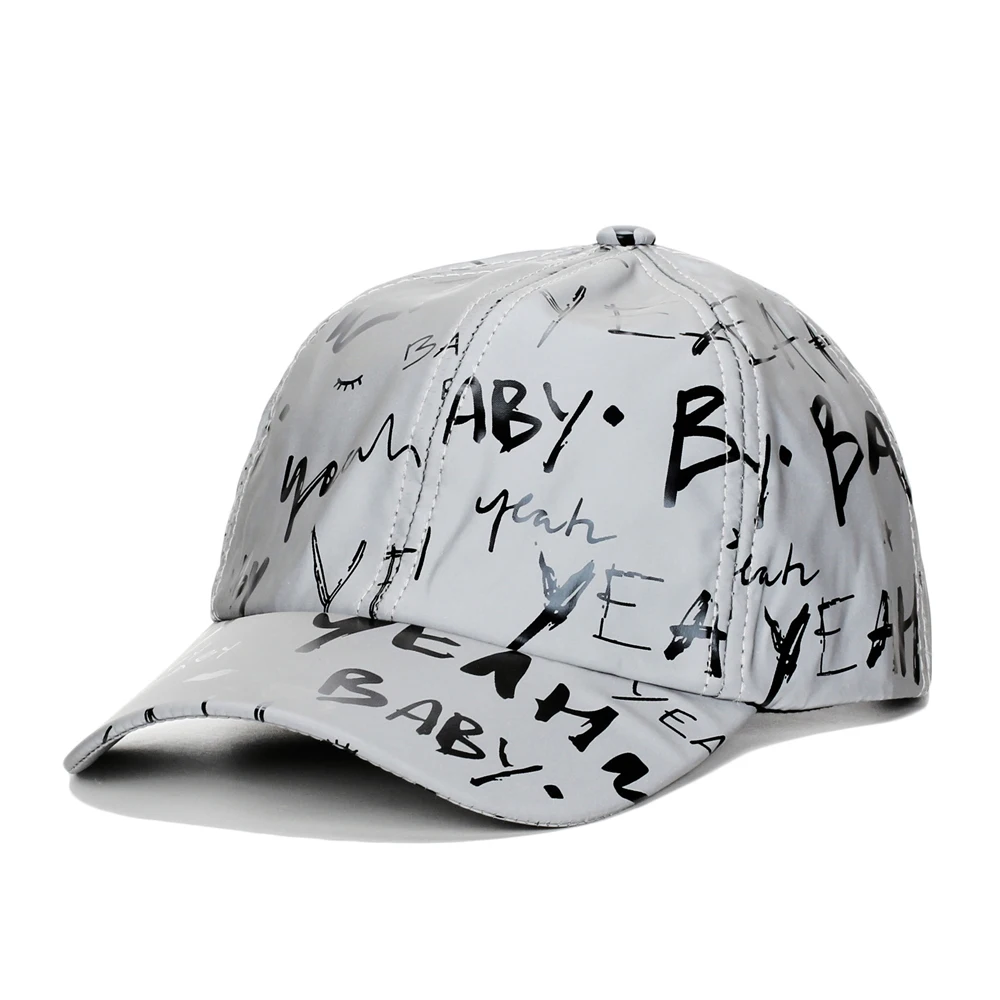 4 Colors New Reflective Letters Men&#39;s Baseball Cap Fashion Hip-hop Youth Street  - £84.85 GBP