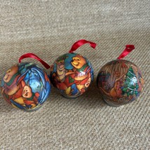Set of 3 Winnie the Pooh Paper Christmas Ornaments Owl Kanga Tigger Rabbit - $23.76