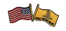 USA Flag Dont Tread on Me Embroidered Iron on Patch - £5.58 GBP
