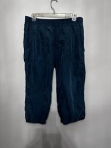 Loft Lounge Blue Pull On Drawstring Capri Pants Pockets 6 - $17.75
