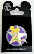 Disney Tinker Bell Peter Pan Circle Star Wand Pin 2010 w/Card - $315.72 MXN