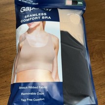 GapBody 2 Pack Seamless Comfort Bras One Black/One Beige Size XXXL New - $19.79