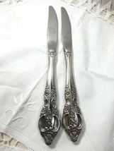 Lot of 2 Baroque  silver plate Flatware Dinner Knife Knives - $19.00