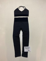 HIIT @ Topshop Top &amp; Leggings Workout Set Black Stripe Small UK 8/10 (ex... - $35.50