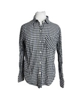 Rails Womens Size XS Check Shirt Button Front Blue White Long Sleeve Cotton - £14.55 GBP