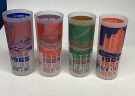 Vintage 1964-1965 New York World's Fair Frosted Glass Tumblers - Set Of 4 - $24.74