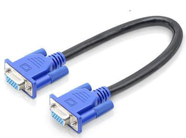 HD15PIN VGA D-SUB VIDEO  RGB CORD CABLE FOR MONITOR 30CM SHORT FEMALE TO... - $29.69