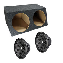 Kicker Dual Comp C12 12 Inch Sealed High Performance Sub Woofer Box 4 Ohm New - £302.53 GBP