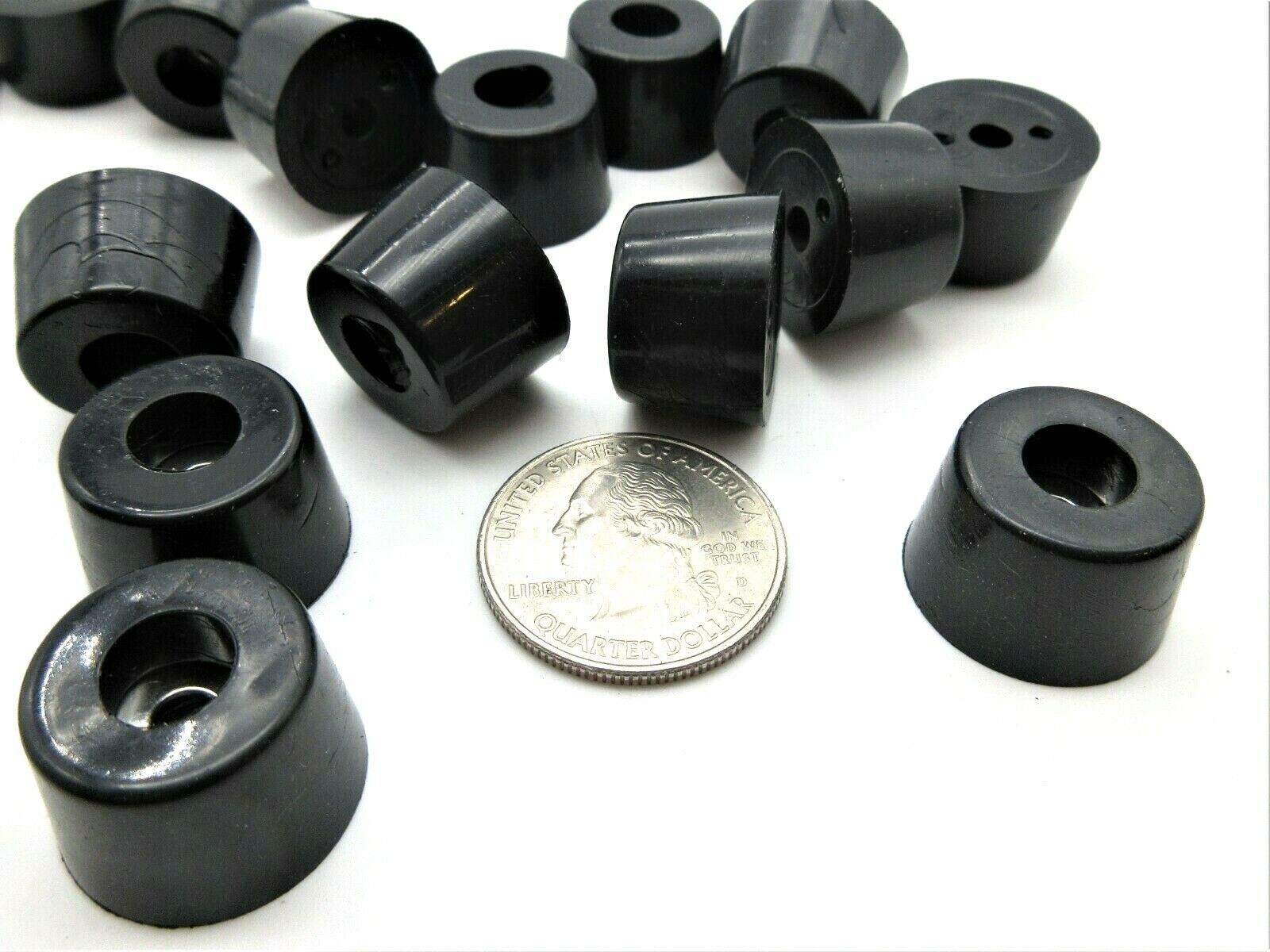 3/4” x 1/2” D X H DIY Pedalboard Rubber Feet w Washer HD Non Slip