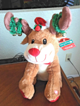 Christmas Animated Musical &quot;Jingle Bells&quot; Plush Reindeer - £23.97 GBP