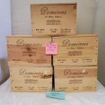 Lot of 5 Vintage Wine Wood Panel 1992/94 Dominus Napa California Crates ... - $78.21