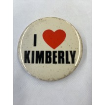 I Love Kimberly Vintage 1980s Pinback Button - $11.49