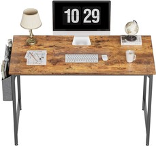 Cubicubi Study Computer Desk 47&quot; Home Office Writing Small Desk,, Rustic Brown. - £77.02 GBP
