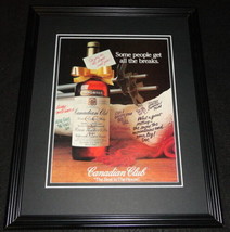 1980s Canadian Club Whisky Framed 11x14 ORIGINAL Vintage Advertisement - £27.36 GBP