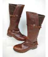 TEVA DeLaVina Dark Brown US 10 Waterproof Leather/Wool Full-Zip Knee Hig... - $1,224.80 MXN