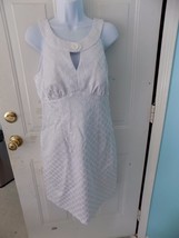 Dress Barn White Sleeveless Dress Pique Size 10 Women&#39;s Euc - £29.27 GBP