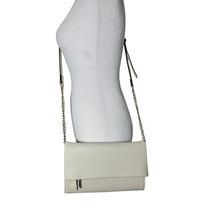 INC Women&#39;s Cream Envelope Style Crossbody Bag Chain Straps Magnet Close - $372.61 MXN