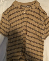 Vintage Knightsbridge Men’s Extra Large Tan Striped Shirt - £7.39 GBP