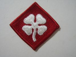 4th ARMY PATCH  FULL COLOR 1960' s ISSUE NOS  KY21-1 - $3.84
