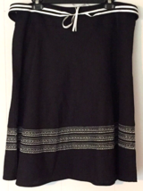 Covington Skirt size 14 women black, zipper on side belt - $12.13