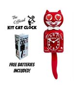 HEART EYES KIT CAT CLOCK 15.5" Red Kit-Cat Klock MADE IN USA Free Batter... - $69.99