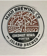 Coconut Hiwa Porter Metal Beer Sign Maui Craft Beer Hawaii Mancave - £19.65 GBP