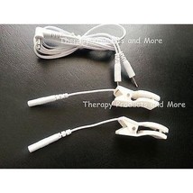 Interchangeable Electrodes Lead Cables 2 Ear Clip + 2.5mm Cable + Pads - £15.97 GBP