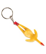 Retro Funny Stretchy RUBBER CHICKEN KEYCHAIN Backpack Charm Svengoolie W... - $3.97