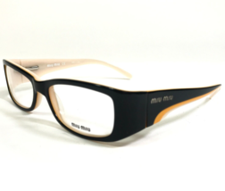 Miu Eyeglasses Frames VMU11E 7OM-1O1 Black Yellow Orange Nude 51-15-135 - $120.95