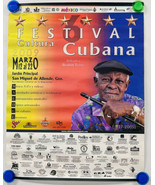 Festival Cultura Cubana 2009 poster 17”x 22” Ibrahim Ferrer, San Miguel ... - $15.43