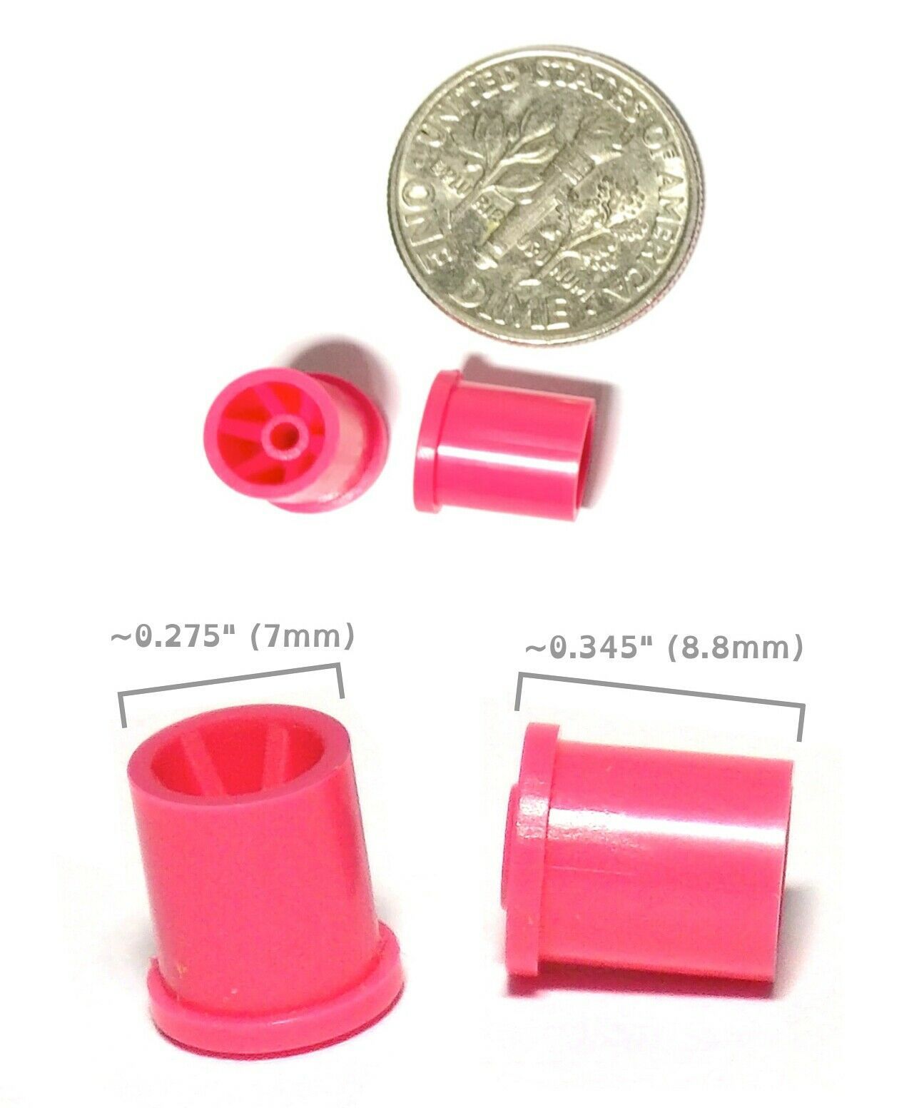 2pc BTO Newly Made Aurora G+ G-PLUS Style HO Slot Car Rear Wheels 8893 P... - $1.49