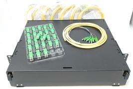 Ultra Spec Cables 2U 48 Port 19&quot; Rack Mount Fiber Enclosure Singlemode LC-APC Ki - £460.10 GBP