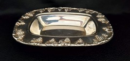 Vintage EPNS Silver On Copper Ornate Grape Pattern Rectangle Serving Tra... - £26.12 GBP