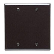 Leviton Brown 2 gang Thermoset Plastic Blank Wall Plate 1 pk 85025-000 - $7.95