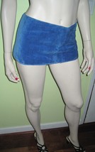 Vintage EMANUEL ZOO ROMA Blue Velvet Garter Skirt Undergarment Size 42  - £27.96 GBP