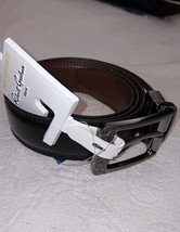 ROBERT GRAHAM MEN&#39;S REVERSIBLE BLACK BROWN BELT SILVER BUCKLE 38 ADJUST ... - $633.03 MXN