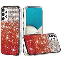 Party Diamond Bumper Bling Design Hybrid Case Cover for Samsung A53 5G RED - £6.84 GBP