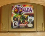 Nintendo 64 N64 Legend of Zelda Majora&#39;s Mask Gold Video Game, Tested + ... - $49.95