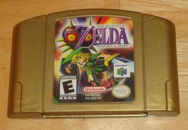 Nintendo 64 N64 Legend of Zelda Majora&#39;s Mask Gold Video Game, Tested + Working - £39.18 GBP