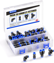 1/4 Inch Od Push to Connect Fittings Pneumatic Fittings Kit 10 Spliters+... - $23.44