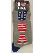 Patriotic Socks Red White Blue Men’s Size 6 to 12 One Pair/Pk, Select: D... - £2.38 GBP