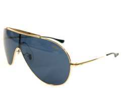 Ray-Ban Sunglasses RB3597 9245/80 WINGS Polished Gold Frames with Dark Blue Lens - $178.19